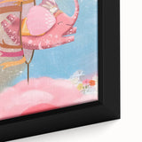 Magical Pink Elephant Art for Kids - Nursery Wall Art
