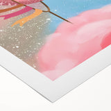 Magical Pink Elephant Art for Kids - Nursery Wall Art