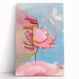Magical Pink Elephant Art for Kids - Nursery Wall Art
