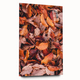 Large abstract wall art on acrylic glass, featuring warm autumnal hues, ideal for bedroom or dining room decor.