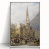 Brussels Grand Place by Christiaan Dommershuijzen - Romanticism Art