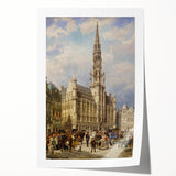 Brussels Grand Place by Christiaan Dommershuijzen - Romanticism Art