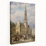 Brussels Grand Place by Christiaan Dommershuijzen - Romanticism Art