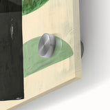 Contemporary Dining Art Pieces – Bold Black and Green Geometry