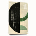 Contemporary Dining Art Pieces – Bold Black and Green Geometry