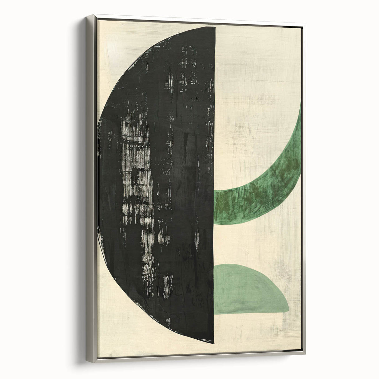 Contemporary Dining Art Pieces – Bold Black and Green Geometry