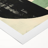 Contemporary Dining Art Pieces – Bold Black and Green Geometry