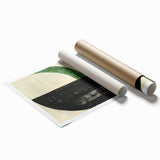 Contemporary Dining Art Pieces – Bold Black and Green Geometry