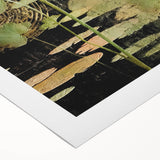 Golden Lotus Pond Living Room Wall Art - Modern Canvas Print