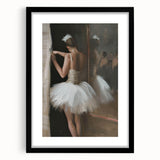 Abstract figurative black frame showcasing a modern design with a sleek mat, ideal for enhancing contemporary art displays in any setting.