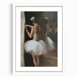 Abstract figurative art frame featuring a white mat, showcasing vibrant colors and dynamic shapes, designed for modern home decor. Ideal for adding a contemporary touch to any space.