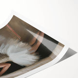 Abstract figurative art print featuring vibrant colors and dynamic shapes, rolled for easy transport and display, perfect for modern home decor.