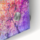 Abstract floral acrylic artwork with vibrant colors, showcasing intricate details and textures, ideal for modern decor and artistic spaces.