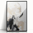 Framed abstract minimalist wall art in black acrylic, showcasing a sleek design with clean lines, perfect for modern home decor. Ideal for living rooms and offices.