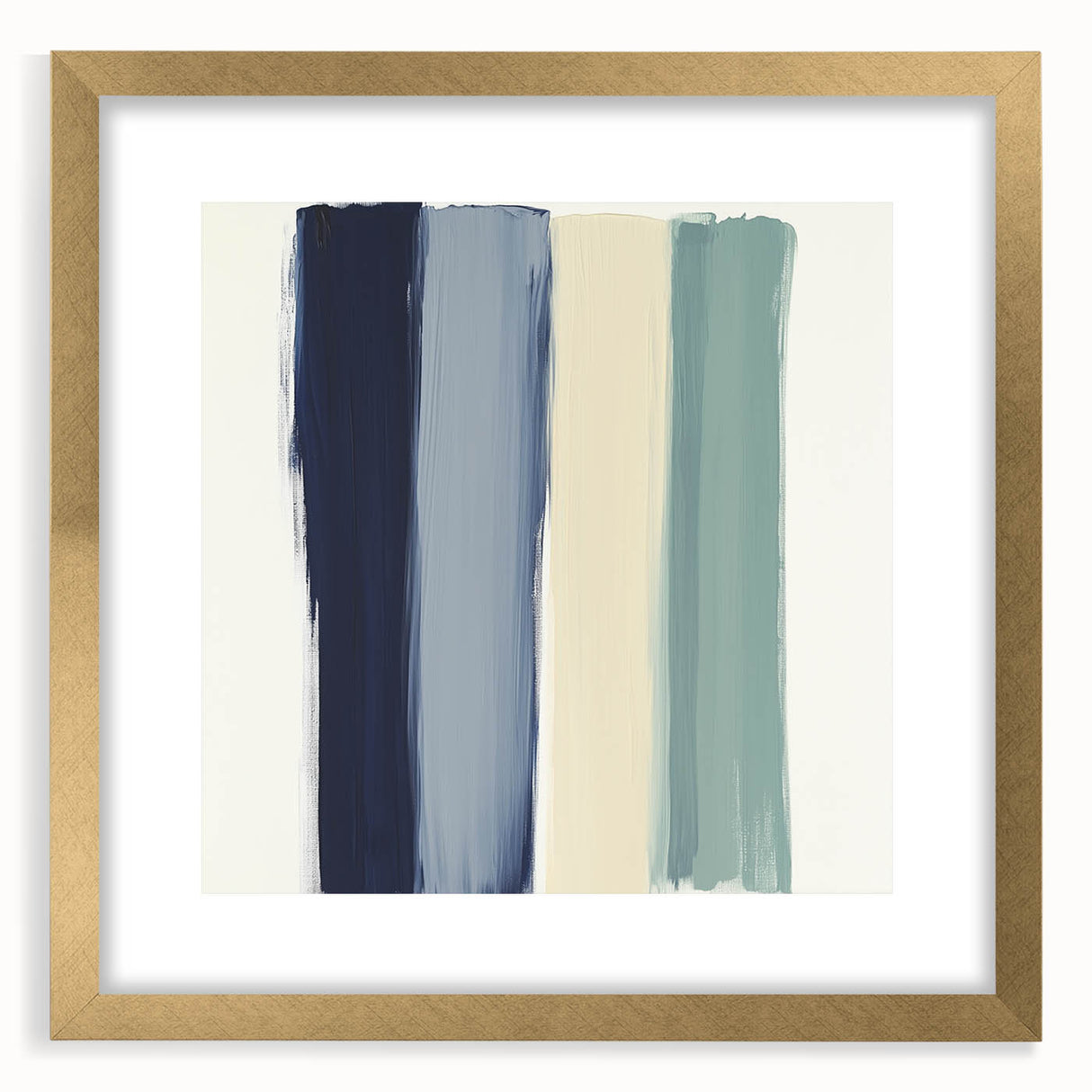 Minimalist Abstract Wall Art – Navy, Sage, and Neutral Strokes