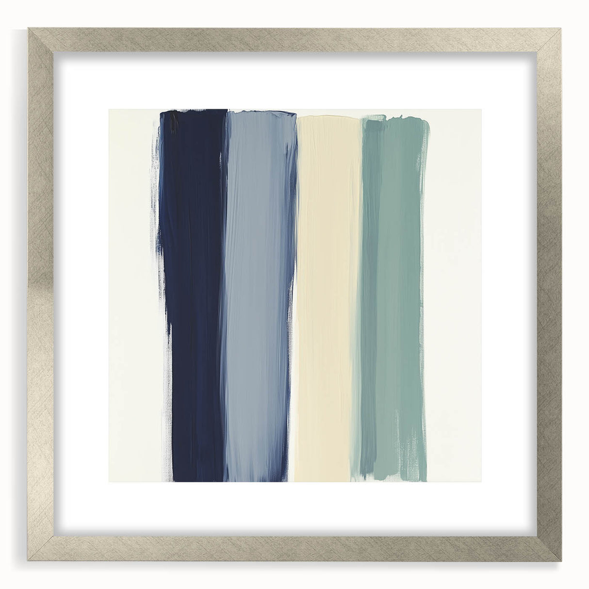 Minimalist Abstract Wall Art – Navy, Sage, and Neutral Strokes