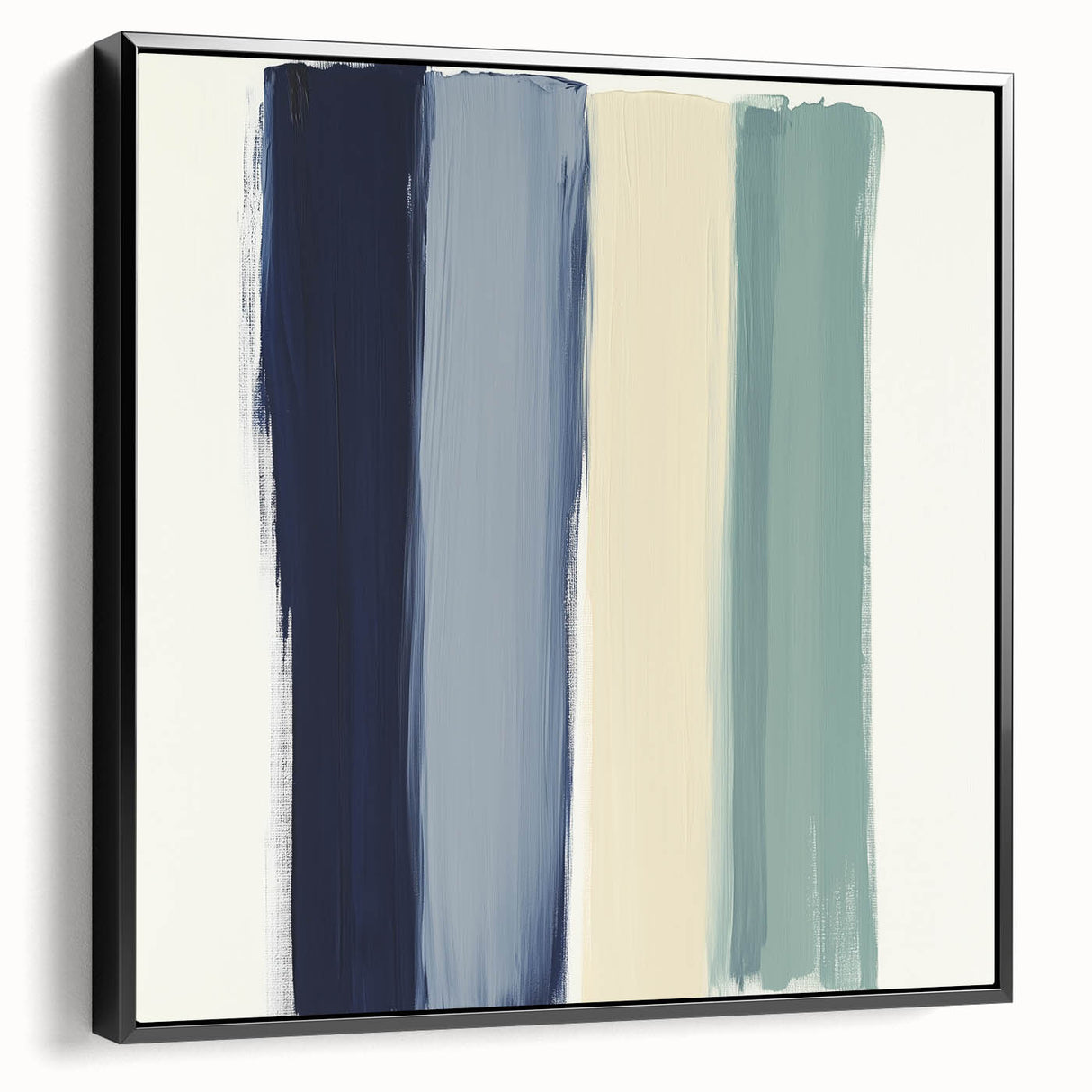 Minimalist Abstract Wall Art – Navy, Sage, and Neutral Strokes
