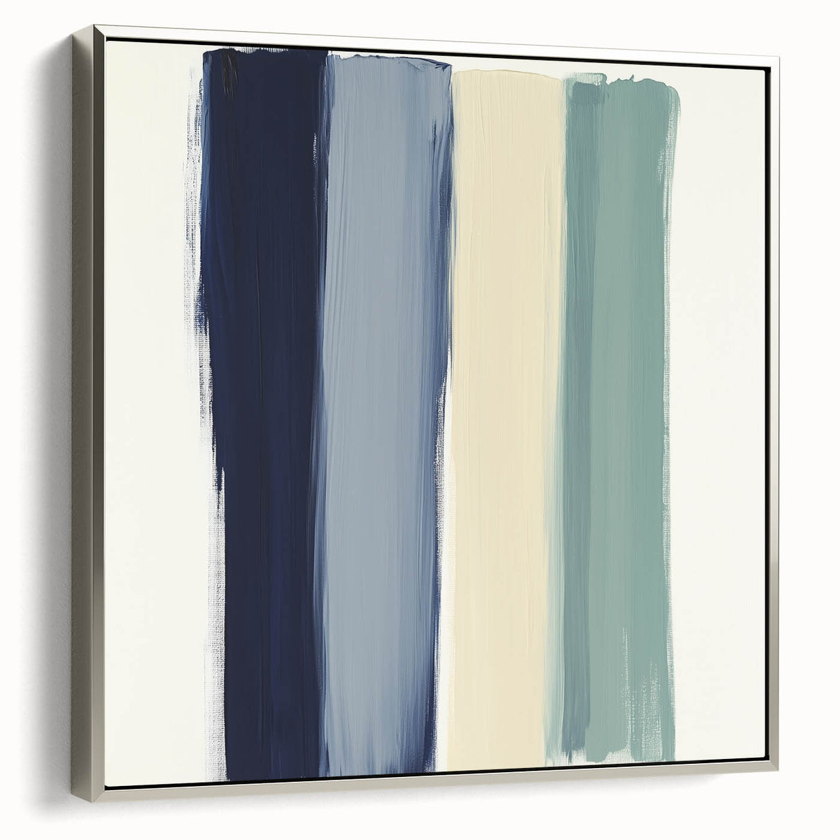 Minimalist Abstract Wall Art – Navy, Sage, and Neutral Strokes