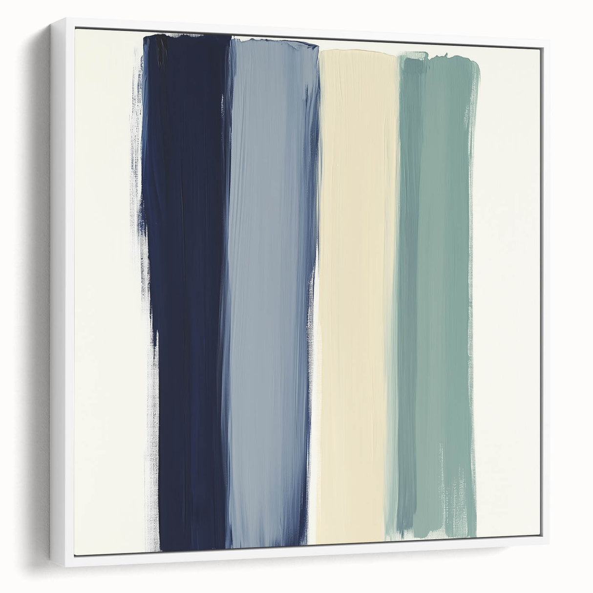 Minimalist Abstract Wall Art – Navy, Sage, and Neutral Strokes