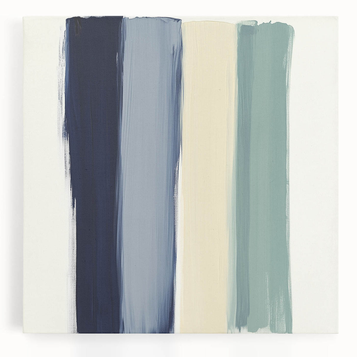 Minimalist Abstract Wall Art – Navy, Sage, and Neutral Strokes