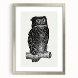 Expressionist Owl Wall Art - Bold Black & White Nature-Inspired Design