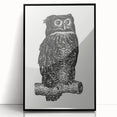 Expressionist Owl Wall Art - Bold Black & White Nature-Inspired Design
