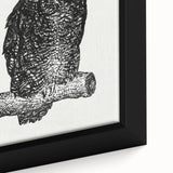 Expressionist Owl Wall Art - Bold Black & White Nature-Inspired Design
