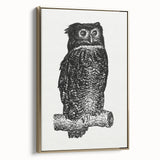 Expressionist Owl Wall Art - Bold Black & White Nature-Inspired Design