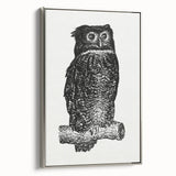 Expressionist Owl Wall Art - Bold Black & White Nature-Inspired Design
