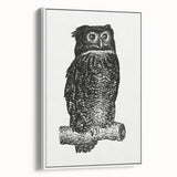 Expressionist Owl Wall Art - Bold Black & White Nature-Inspired Design