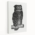 Expressionist Owl Wall Art - Bold Black & White Nature-Inspired Design