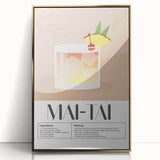 Art Deco poster of food and drinks in gold and black hues, acrylic framed, ideal for modern kitchen decor.