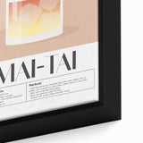 Extra large framed canvas featuring colorful, textured depictions of various foods and drinks on a black background.