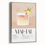 Landscape art painting of a colorful vintage poster on a black wall, framed canvas, ideal for dining room decor.