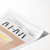 Extra large wall art featuring line art flowers in black on white, rolled print, ideal for large living room wall decor.