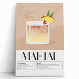 Black and white stretched canvas depicting assorted kitchen items, ideal for kitchen wall art.