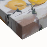 Black and white close-up photo of various fruits on stretched canvas, suitable for bedroom wall art.