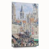 Impressionist Art Print - Grocery Street, Rouen (1898) by Camille Pissarro - French Cityscape Wall Art