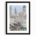Impressionist Art Print - Grocery Street, Rouen (1898) by Camille Pissarro - French Cityscape Wall Art