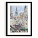 Impressionist Art Print - Grocery Street, Rouen (1898) by Camille Pissarro - French Cityscape Wall Art