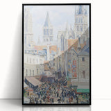 Impressionist Art Print - Grocery Street, Rouen (1898) by Camille Pissarro - French Cityscape Wall Art