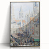 Impressionist Art Print - Grocery Street, Rouen (1898) by Camille Pissarro - French Cityscape Wall Art