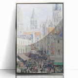 Impressionist Art Print - Grocery Street, Rouen (1898) by Camille Pissarro - French Cityscape Wall Art