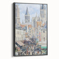 Impressionist Art Print - Grocery Street, Rouen (1898) by Camille Pissarro - French Cityscape Wall Art