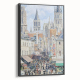 Impressionist Art Print - Grocery Street, Rouen (1898) by Camille Pissarro - French Cityscape Wall Art