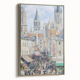 Impressionist Art Print - Grocery Street, Rouen (1898) by Camille Pissarro - French Cityscape Wall Art