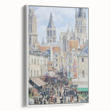 Impressionist Art Print - Grocery Street, Rouen (1898) by Camille Pissarro - French Cityscape Wall Art