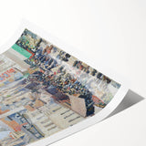 Impressionist Art Print - Grocery Street, Rouen (1898) by Camille Pissarro - French Cityscape Wall Art