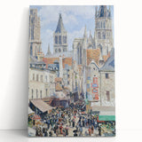 Impressionist Art Print - Grocery Street, Rouen (1898) by Camille Pissarro - French Cityscape Wall Art