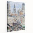 Impressionist Art Print - Grocery Street, Rouen (1898) by Camille Pissarro - French Cityscape Wall Art
